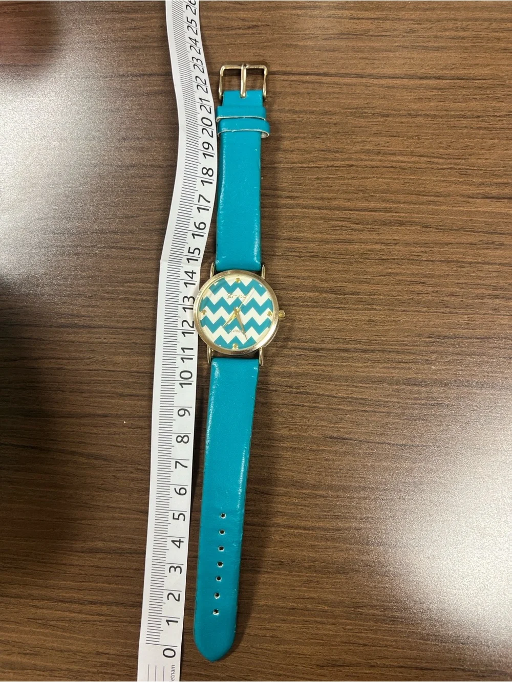 Turquoise Chevron Strap Watch - Unbranded